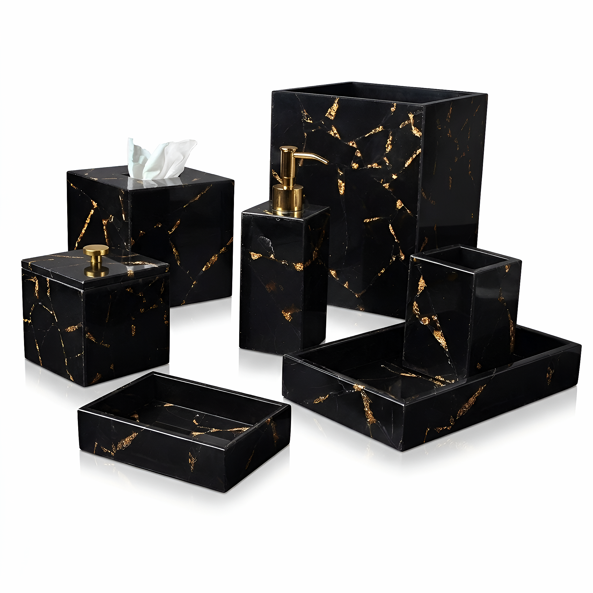 Balck Obsidian With Gold