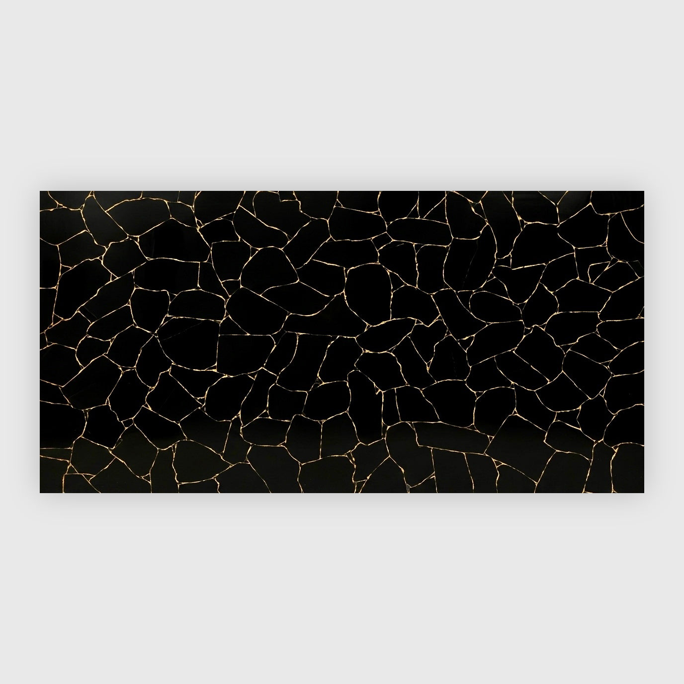 Black obsidian with gold