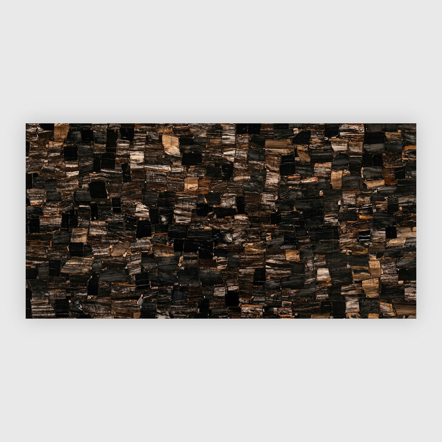 Retro petrified wood black